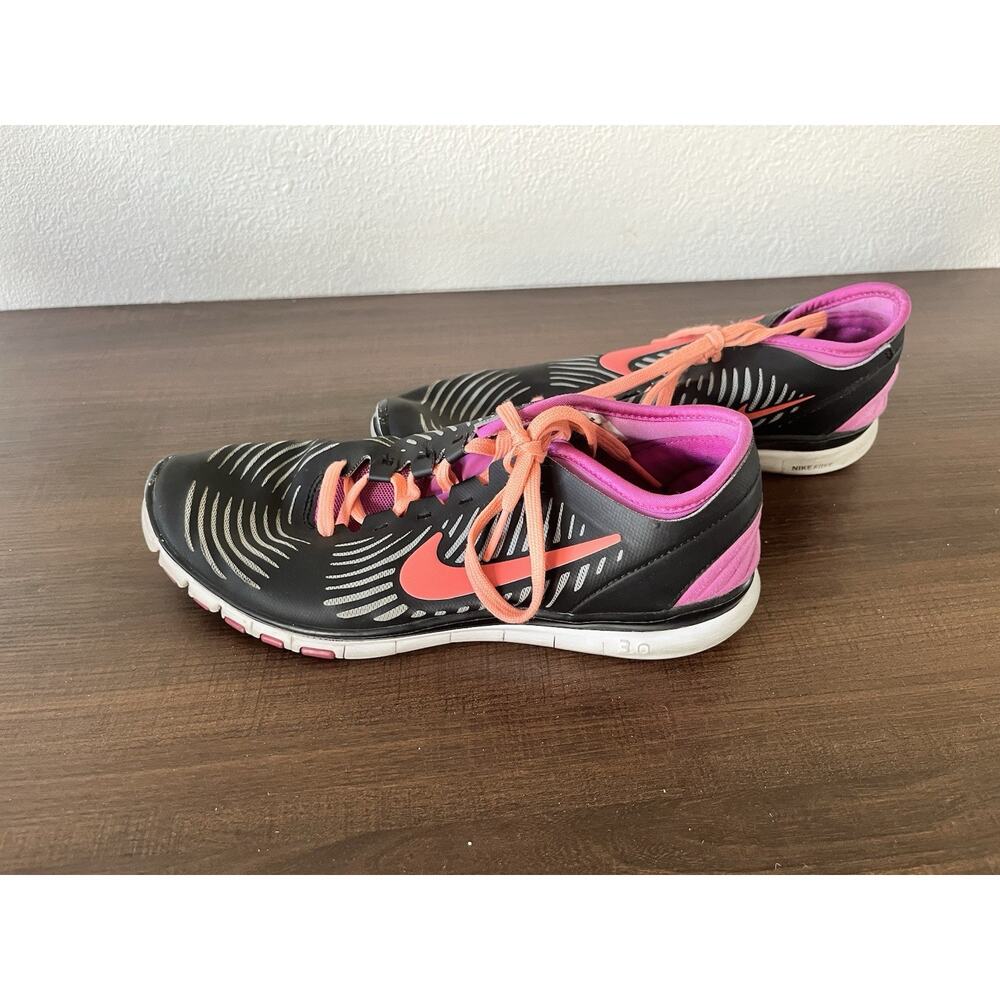 Nike Running Shoes Free Balance 3.0 Women 7.5 Training Black Purple 599268 002